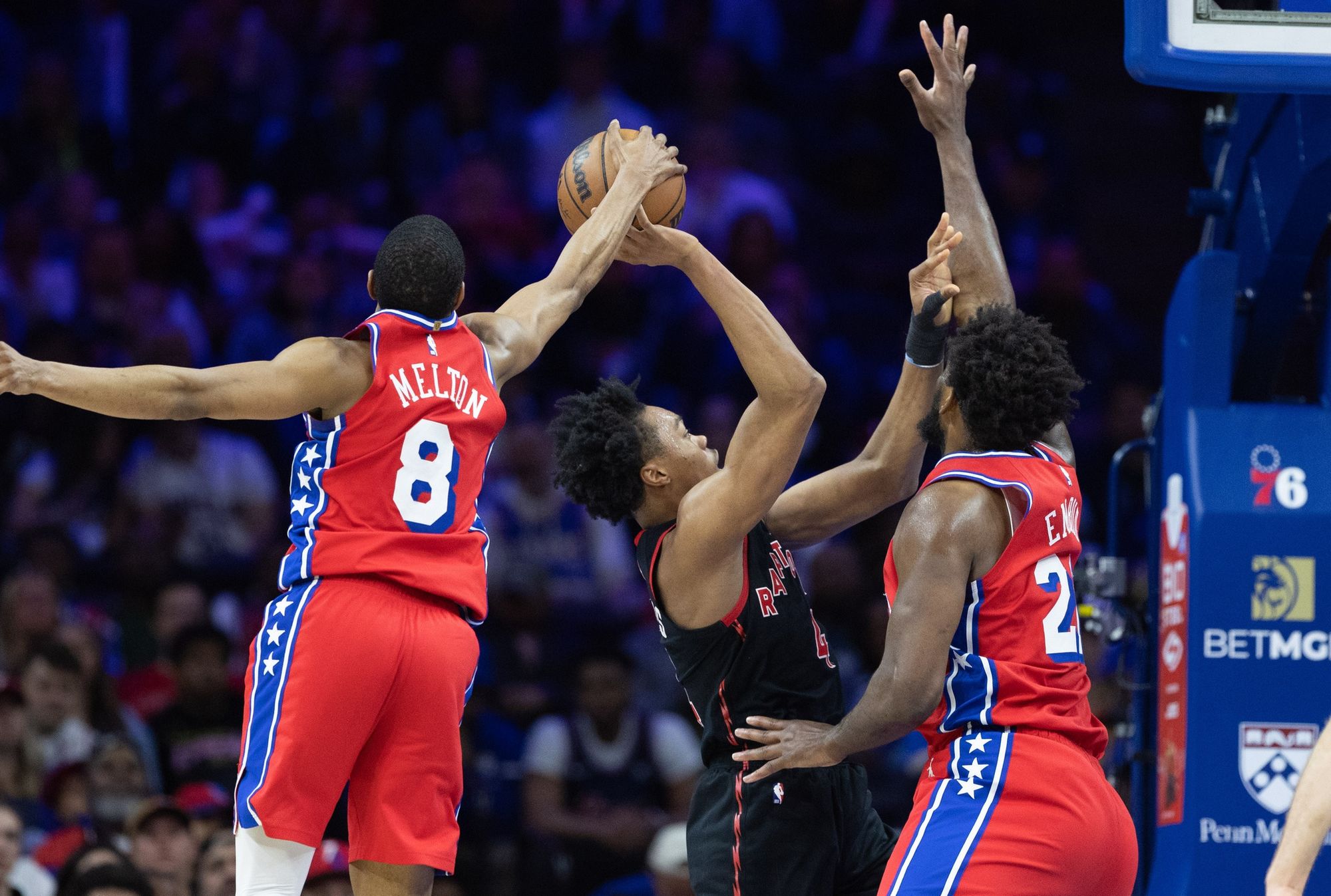 Historic second quarter, James Harden's excellence fuels Sixers in 117-110  win over Raptors